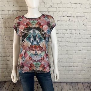 Ted Baker London Mixed Print Blouse